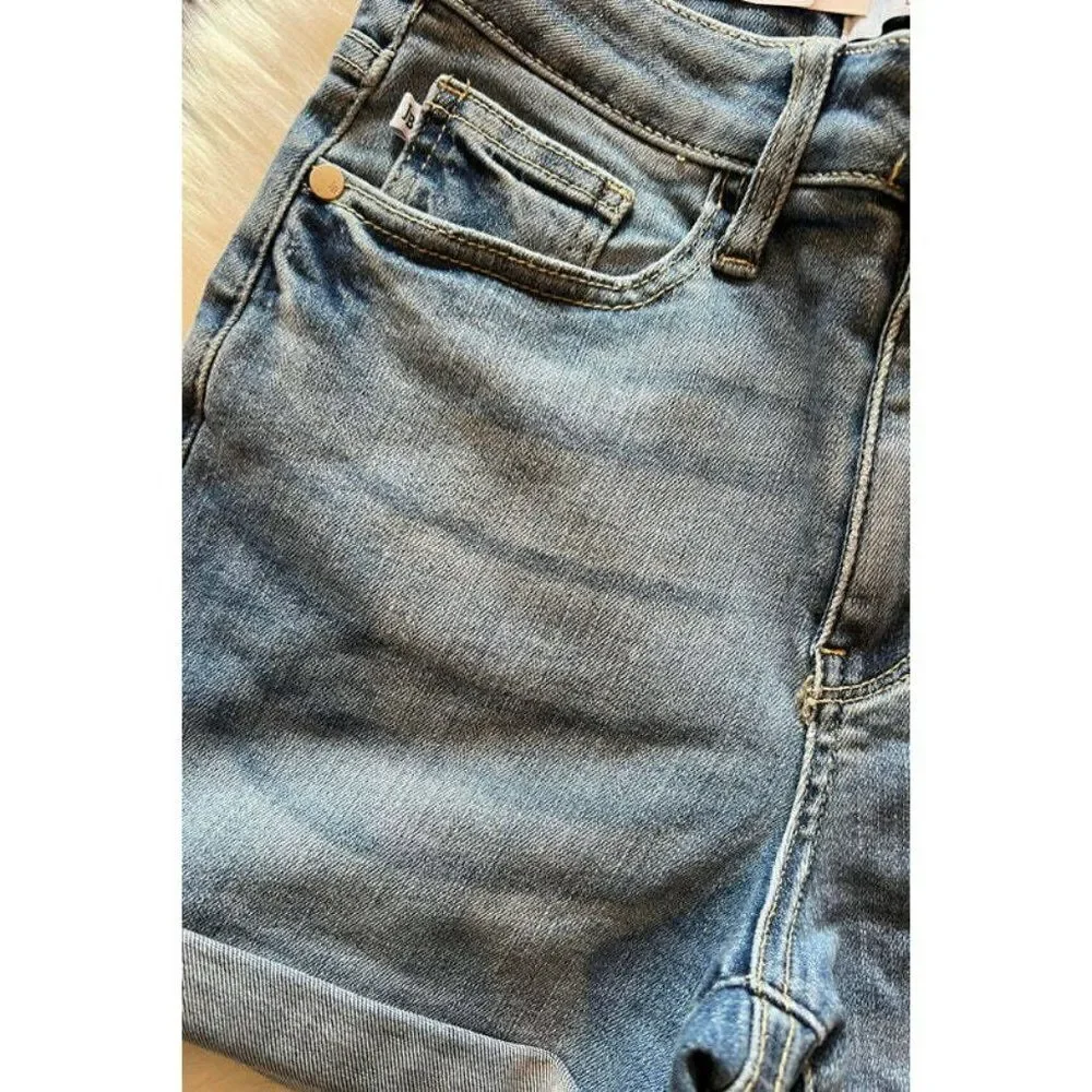 Judy Blue The Classic Denim Cuffed Shorts S-3X 150096